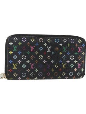 LOUIS VUITTON Monogram Multicolor Zippy Wallet Wallet Black M60243